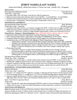 Sample resume from workshop